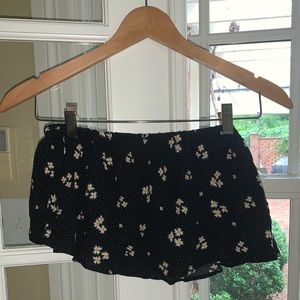 American Eagle strapless ruffle crop top